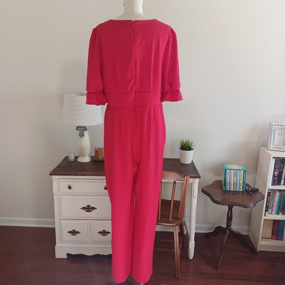{Wonderly} Ripple Sleeve Jumpsuit - Picture 4 of 8